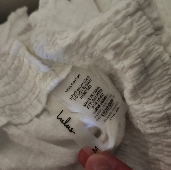 Lulu's Pacific Perspective Ivory Embroidered Swim Cover-Up Pants Size Medium - Picture 7 of 7